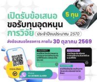 สทศ. ขอเชิญชวนส่งข้อเสนอโครงการวิจัยเพื่อขอรับทุนอุดหนุนการวิจัย ประจำปีงบประมาณ พ.ศ. 2570